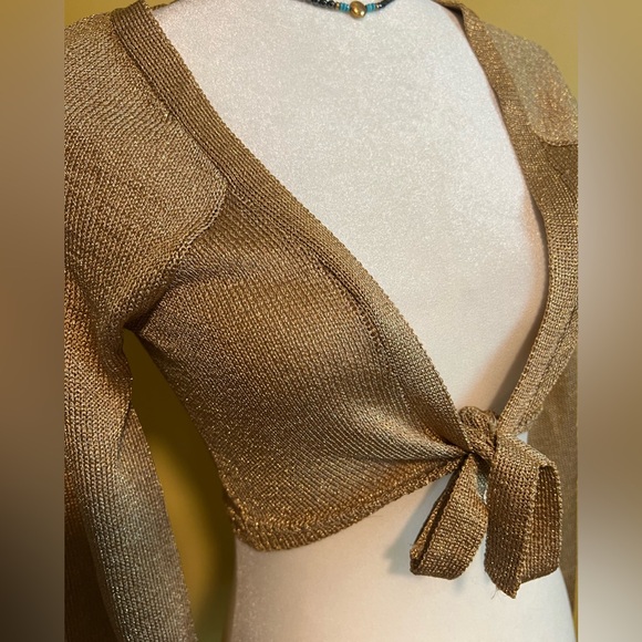 Marciano 2-piece gold metallic top-vintage - Picture 4 of 13